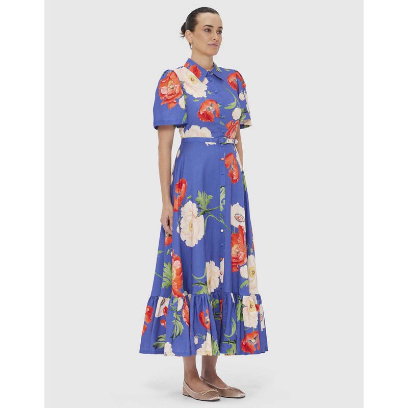 LEO LIN Becca  Short Sleeve Midi Dress image number 3